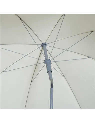 Outsunny 2.2m Beach Umbrella, Portable Parasol with Tilting Function, Outdoor Sunshade Shelter with 8 Ribs for Garden, Pool and 