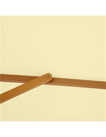 Outsunny 2.5m Wood Garden Parasol Sun Shade Patio Outdoor Wooden Umbrella Canopy, Table Market Umbrella with Vent, 38mm Pole, Ro