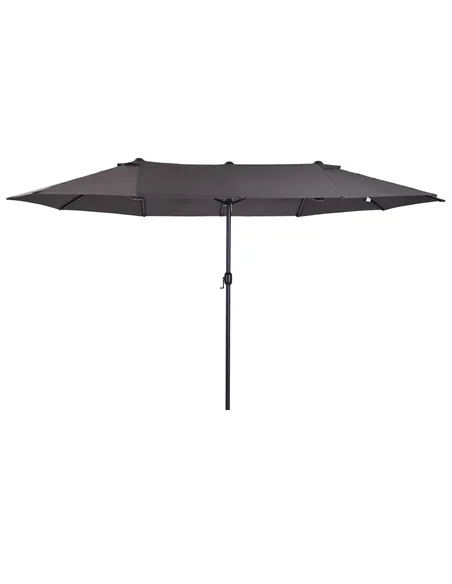 Outsunny 4.6m Garden Parasol Double-Sided Sun Umbrella Patio Market Shelter Canopy Shade Outdoor Grey