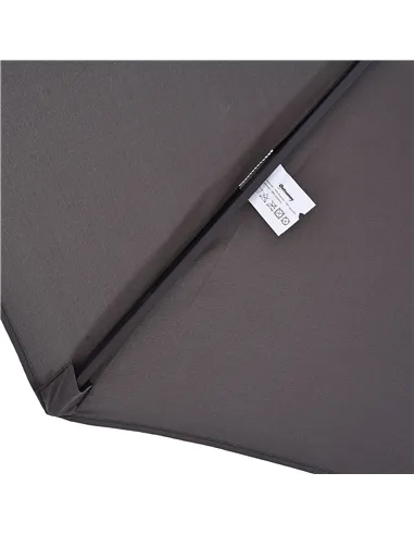 Outsunny 4.6m Garden Parasol Double-Sided Sun Umbrella Patio Market Shelter Canopy Shade Outdoor Grey