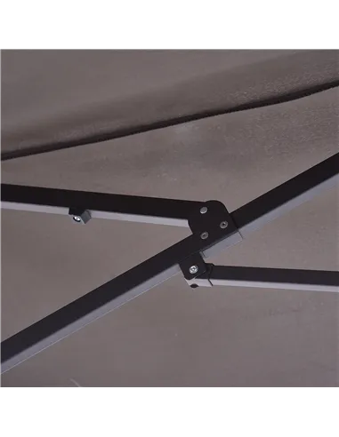 Outsunny 4.6m Garden Parasol Double-Sided Sun Umbrella Patio Market Shelter Canopy Shade Outdoor Grey