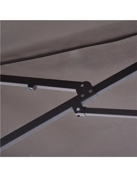 Outsunny 4.6m Garden Parasol Double-Sided Sun Umbrella Patio Market Shelter Canopy Shade Outdoor Grey