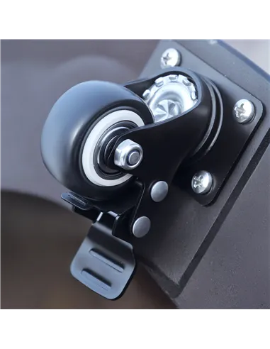 Outsunny 22.7kg Resin Patio Parasol Base Umbrella Stand Weight Deck Garden Sunshade Holder Round w/ Wheels Brakes Outdoor