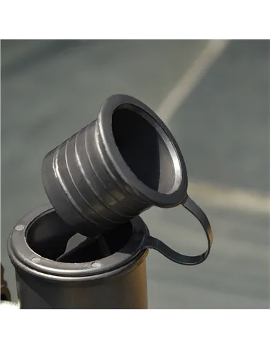 Outsunny 20kg Square Parasol Base Outdoor Garden Cement Umbrella Weight Stand Holder, Fits Φ32mm,Φ38mm,Φ48mm Pole - Black