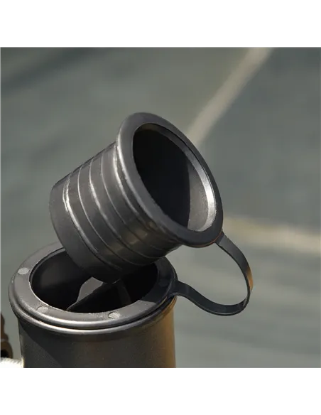 Outsunny 20kg Square Parasol Base Outdoor Garden Cement Umbrella Weight Stand Holder, Fits Φ32mm,Φ38mm,Φ48mm Pole - Black