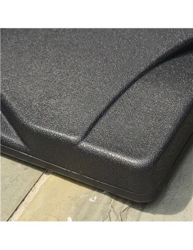 Outsunny 20kg Square Parasol Base Outdoor Garden Cement Umbrella Weight Stand Holder, Fits Φ32mm,Φ38mm,Φ48mm Pole - Black