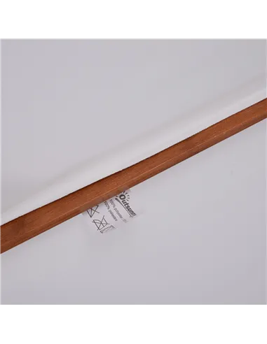 Outsunny 2.7m Elegant Wooden Frame Parasol Umbrella - White