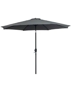 Outsunny 3(m) Tilting Parasol Garden Umbrellas, Outdoor Sun Shade with 8 Ribs, Tilt and Crank Handle for Balcony, Bench, Garden,