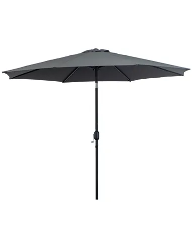 Outsunny 3(m) Tilting Parasol Garden Umbrellas, Outdoor Sun Shade with 8 Ribs, Tilt and Crank Handle for Balcony, Bench, Garden,