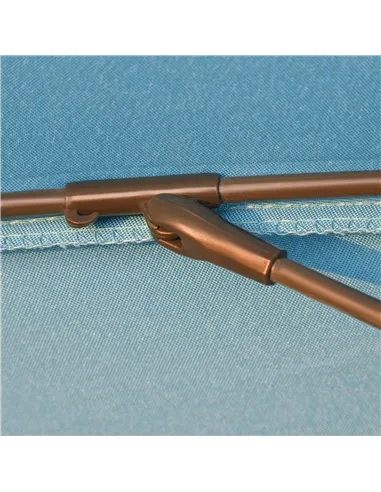 Outsunny 2.5m Shanghai Garden Parasol Umbrella with Crank & Tilt, Adjustable Outdoor Sun Shade, Blue