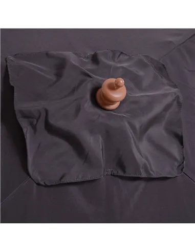 Outsunny 2m x 1.5m Garden Parasol Umbrella with Tilting Sunshade Canopy, Outdoor Market Table Umbrella with Wood and Bamboo Fram