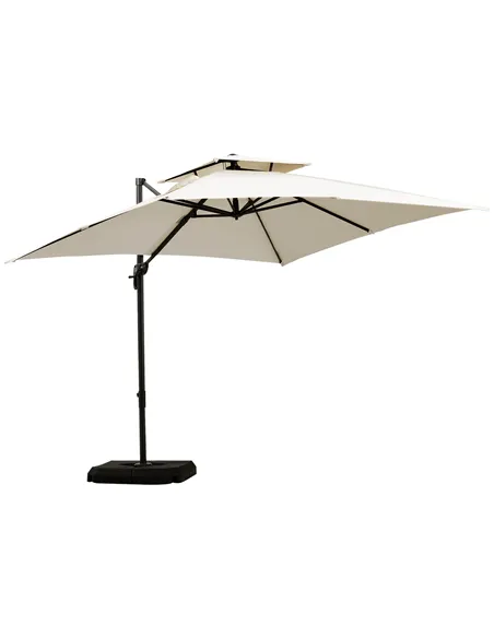 Outsunny Steel Frame Outdoor Roma Cantilever Umbrella