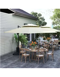 Outsunny Steel Frame Outdoor Roma Cantilever Umbrella 2