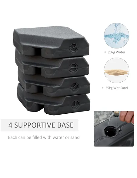 Outsunny Steel Frame Outdoor Roma Cantilever Umbrella