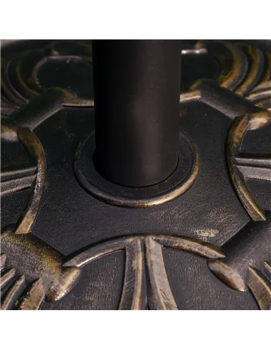 Outsunny 13kg Round Umbrella Base Outdoor Parasol Base Weight Stand Holder for Outdoor Garden Bronze Tone