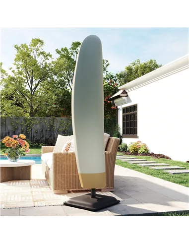 Outsunny Parasol Cover, 600D Oxford Cantilever Umbrella Cover Fit for 2-4m Parasol, Banana Umbrella Protector with Zipper for Ou