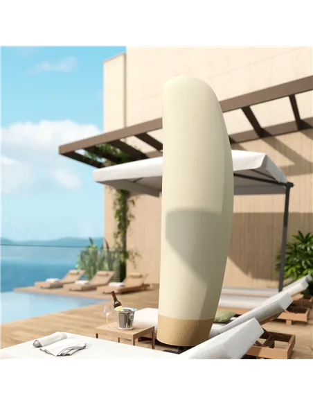 Outsunny Parasol Cover, 600D Oxford Cantilever Umbrella Cover Fit for 2-4m Parasol, Banana Umbrella Protector with Zipper for Ou