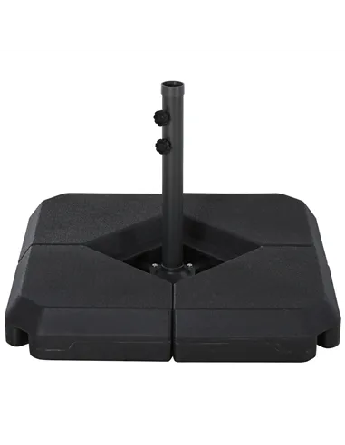 Outsunny 4PCs Fillable Parasol Base Weights with Steel Cross Base Garden Umbrella Stand 60L Water or 72kg Sand Filled Weights Pl