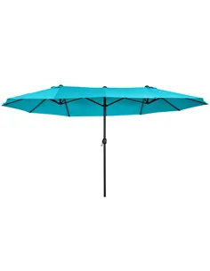 Outsunny 4.6m Double Garden Parasol - Sky Blue
