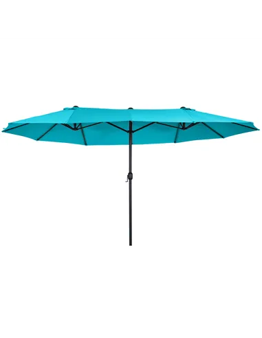 Outsunny 4.6m Double Garden Parasol - Sky Blue