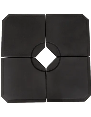 Outsunny Set of 4 Parasol Base Stand Weights for Cantilever Parasols, Water and Sand Filled, Up to 120kg, Black