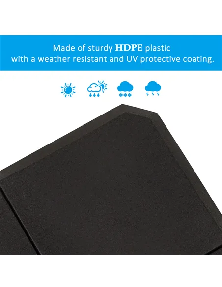 Outsunny Set of 4 Parasol Base Stand Weights for Cantilever Parasols, Water and Sand Filled, Up to 120kg, Black