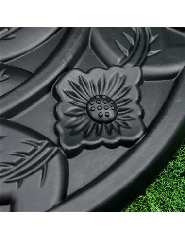 Outsunny 9kg Cement Concrete Half Round Parasol Base Umbrella Stand Garden Outdoor Accessories - Adjustable Coupler Suitable Umb