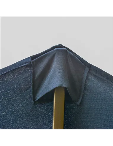 Outsunny 4.6M Sun Umbrella Canopy Double-sided Crank Sun Shade w/ Cross Base Dark Blue