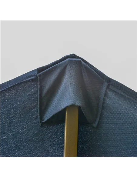 Outsunny 4.6M Sun Umbrella Canopy Double-sided Crank Sun Shade w/ Cross Base Dark Blue