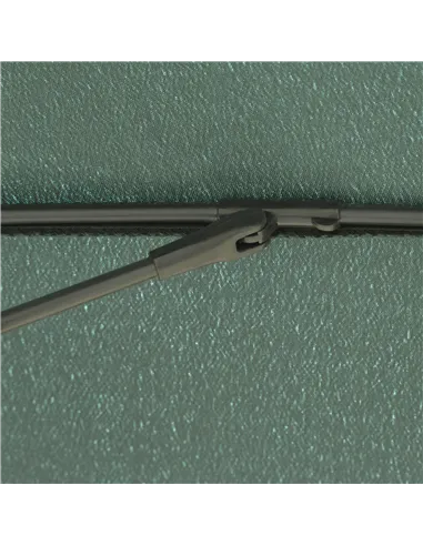 Outsunny 2.5m Shanghai Garden Parasol Umbrella with Crank & Tilt, Adjustable Outdoor Sun Shade, Green