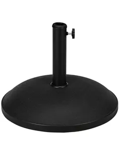 Outsunny 25 kg Parasol Base, Heavy Duty Concrete Patio Umbrella Stand with Adjustable Knob, 49 cm Round Garden Parasol Holder fo