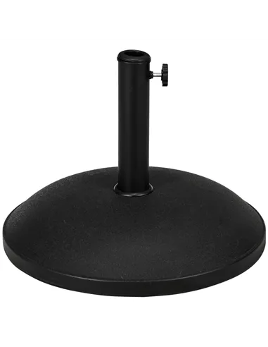 Outsunny 25 kg Parasol Base, Heavy Duty Concrete Patio Umbrella Stand with Adjustable Knob, 49 cm Round Garden Parasol Holder fo