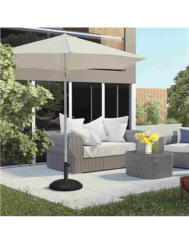 Outsunny 25 kg Parasol Base, Heavy Duty Concrete Patio Umbrella Stand with Adjustable Knob, 49 cm Round Garden Parasol Holder fo