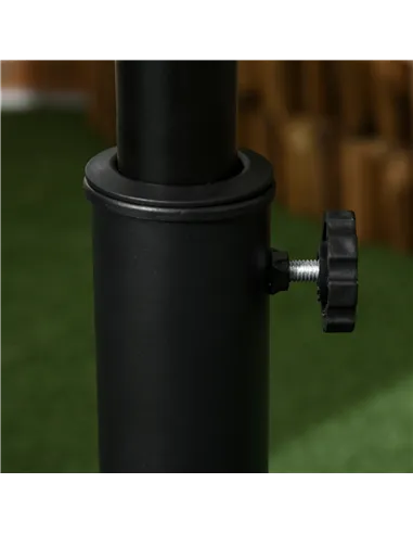 Outsunny 25 kg Parasol Base, Heavy Duty Concrete Patio Umbrella Stand with Adjustable Knob, 49 cm Round Garden Parasol Holder fo