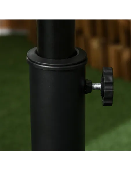 Outsunny 25 kg Parasol Base, Heavy Duty Concrete Patio Umbrella Stand with Adjustable Knob, 49 cm Round Garden Parasol Holder fo