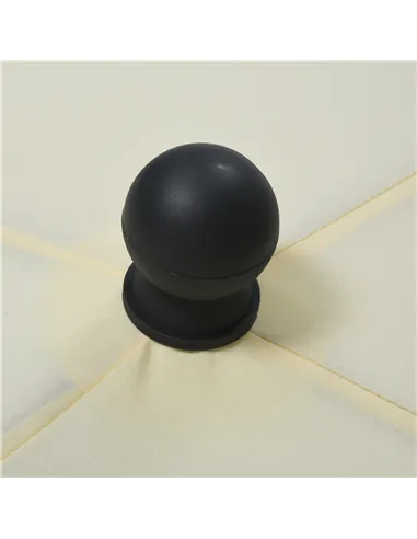 Outsunny 2 x 1.3m Garden Parasol Umbrella, Outdoor Market Table Umbrella with Ruffles & Aluminium Pole, Rectangular Tilting Para