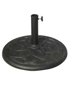 Outsunny 19KG Resin Umbrella Base Garden Parasol Base Stand Round Sun Shade Holder Suitable For Pole Between Φ38mm to Φ48mm