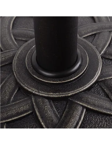 Outsunny 19KG Resin Umbrella Base Garden Parasol Base Stand Round Sun Shade Holder Suitable For Pole Between Φ38mm to Φ48mm