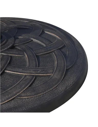 Outsunny 19KG Resin Umbrella Base Garden Parasol Base Stand Round Sun Shade Holder Suitable For Pole Between Φ38mm to Φ48mm