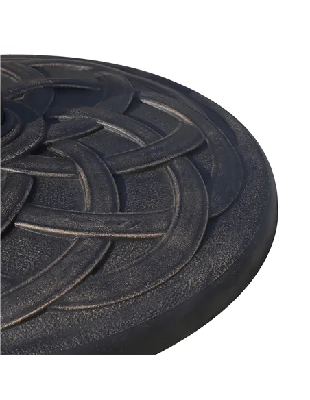 Outsunny 19KG Resin Umbrella Base Garden Parasol Base Stand Round Sun Shade Holder Suitable For Pole Between Φ38mm to Φ48mm