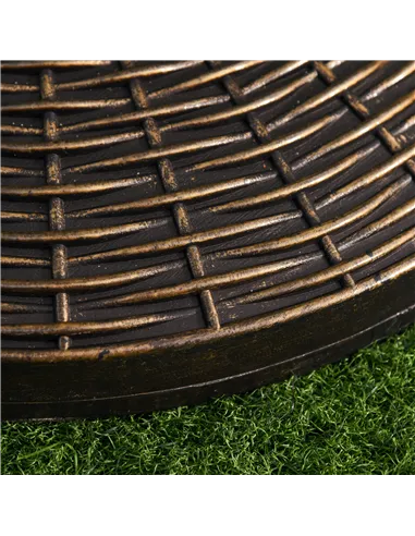 Outsunny 25 kg Plastic and Cement Rattan Pattern Parasol Base - Antique Bronze