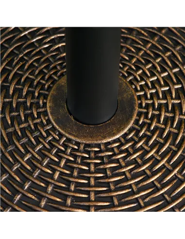 Outsunny 25 kg Plastic and Cement Rattan Pattern Parasol Base - Antique Bronze