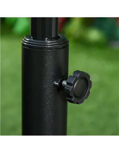 Outsunny 25 kg Plastic and Cement Rattan Pattern Parasol Base - Antique Bronze