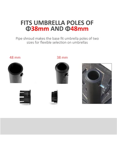 Outsunny 15kg Resin Durable Patterned Colophony Garden Patio Square Umbrella Stand Base Stand Bronze