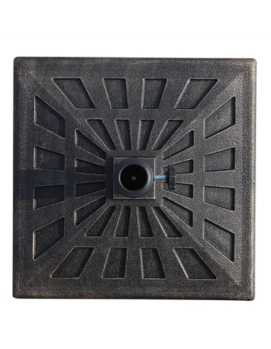 Outsunny 15kg Resin Durable Patterned Colophony Garden Patio Square Umbrella Stand Base Stand Bronze
