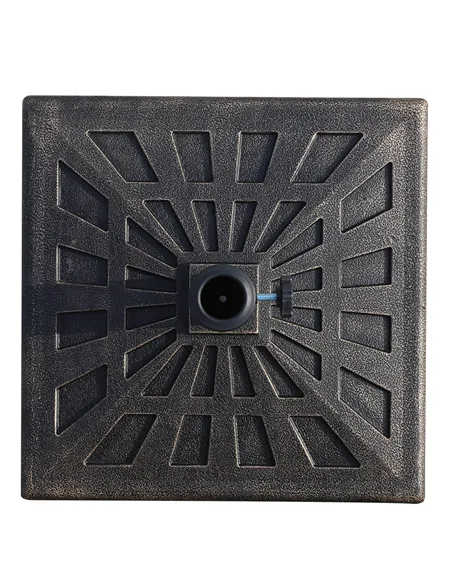 Outsunny 15kg Resin Durable Patterned Colophony Garden Patio Square Umbrella Stand Base Stand Bronze