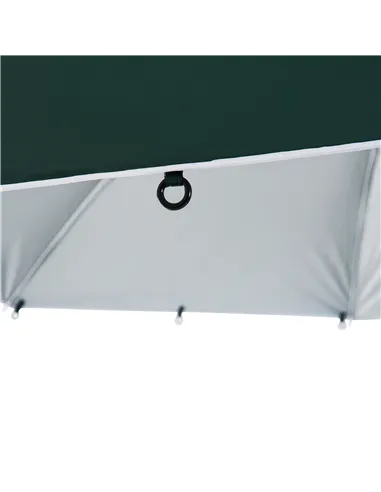 Outsunny 2m UV Protection Fishing Beach Umbrella Brolly Shelter w/ Side Panel Tent Green