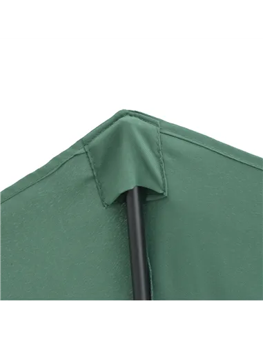 Outsunny 2.7m Garden Half Parasol, Outdoor Balcony Umbrella with 5 Steel Ribs, Patio Sun Shade, Green