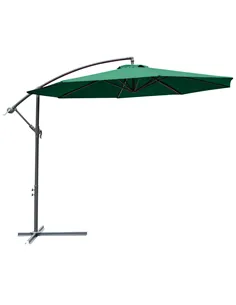 Outsunny 3m Banana Hanging Parasol Umbrella Green