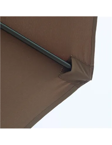 Outsunny 3(m) Tilting Parasol Garden Umbrellas, Outdoor Sun Shade with 8 Ribs, Tilt and Crank Handle for Balcony, Bench, Garden,